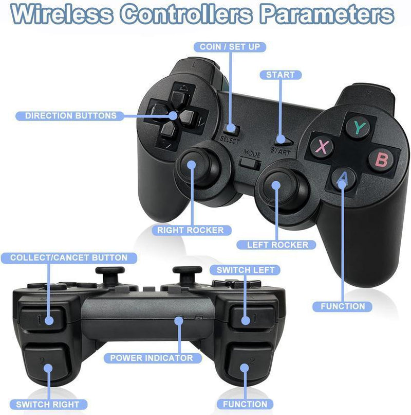 M8 Game Stick 4K UHD Retro Game,Video Game Stick Lite 4K Video Game M8 Console 64GB 2.4G Double Wireless Controller for 20000 Retro Games Kid Xmas Gift