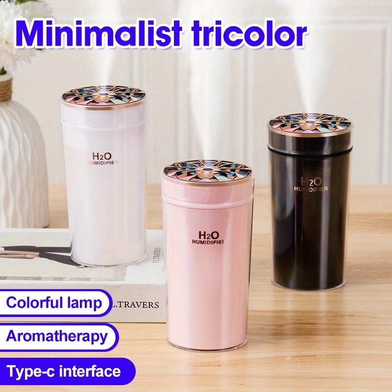 300ML Portable Air Humidifier, USB Powered Air Mini Humidifiers with Color LED Night Light, Aroma Diffuser for Home Car Office Room & Bedroom