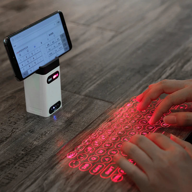 Mini Wireless Laser Projection Keyboard Bluetooth Virtual Keyboard & Mouse Function for Laptop Smartphone Keyboard Projector