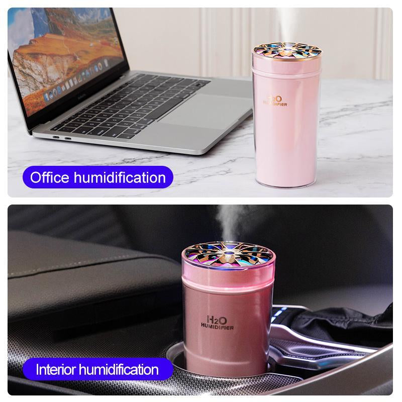 300ML Portable Air Humidifier, USB Powered Air Mini Humidifiers with Color LED Night Light, Aroma Diffuser for Home Car Office Room & Bedroom